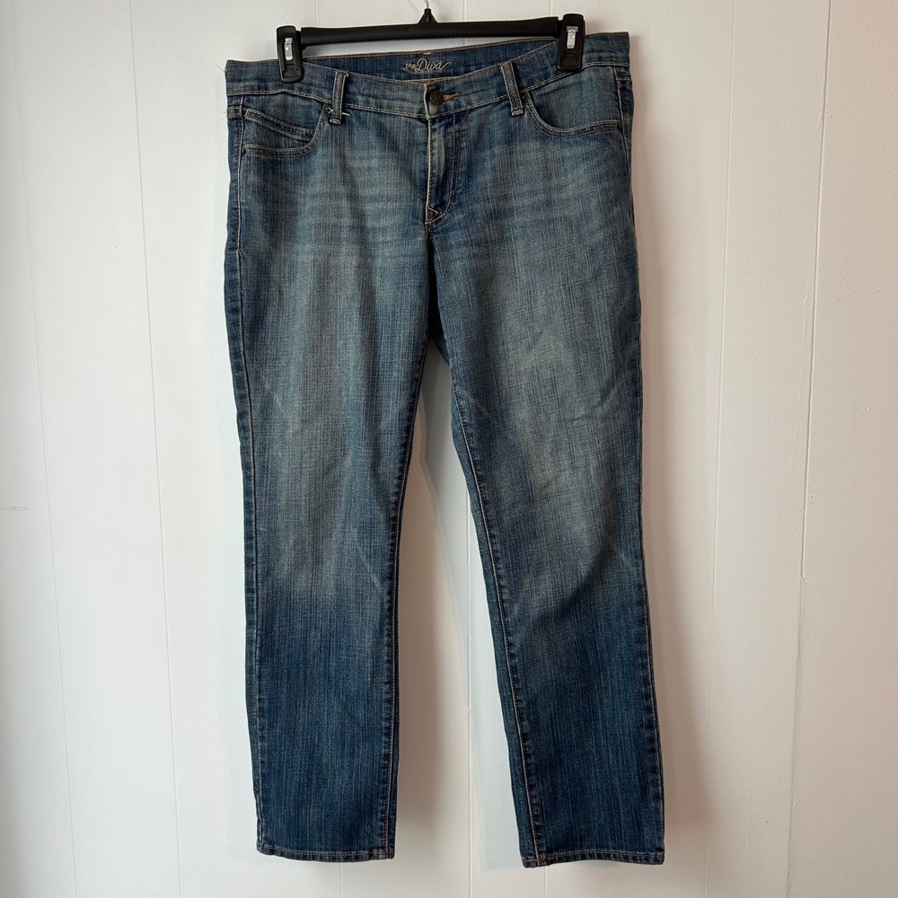 Old Navy The Diva Jeans Womens Size 12 Regular Blue Denim‎ Straight Leg